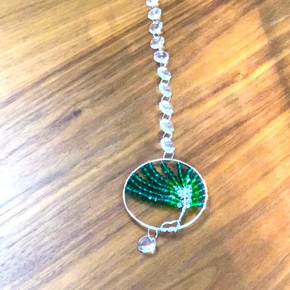 Gorgeous Green Crystal Tree of Life Sun Catcher - Picture 3 of 7